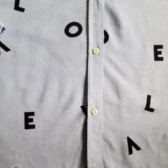 Current/Elliott Love Letter Button Down Shirt Size 1 (US 4) - Picture 6 of 9